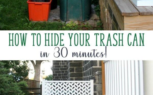 How To Hide Your Trash Can 30 Minute Project Garden   How To Hide Outdoor Trash Cans 1 600x375 