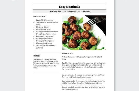 How To Create A Recipe Book In Google Docs