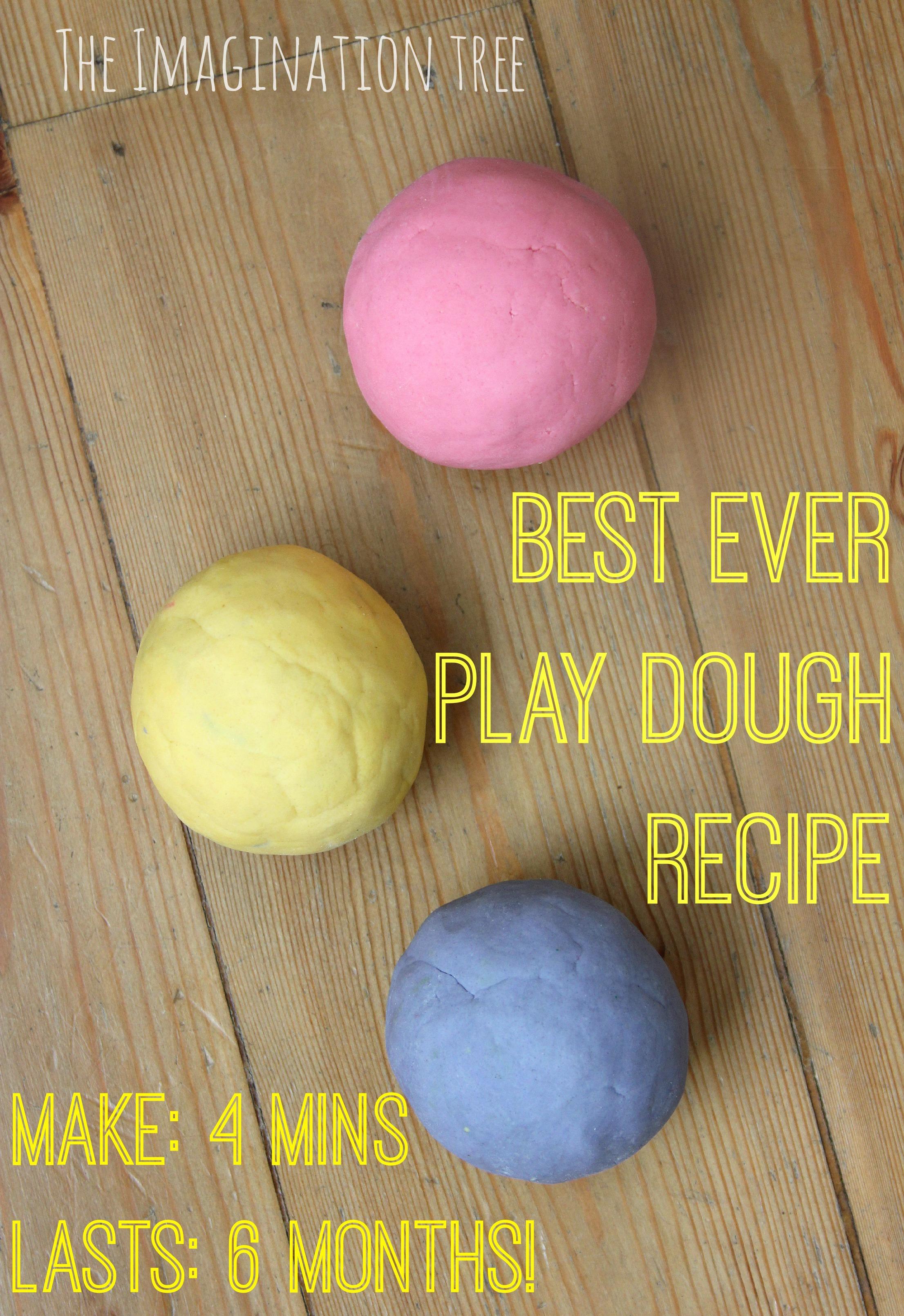 Best ever no-cook play dough recipe- The Imagination Tree